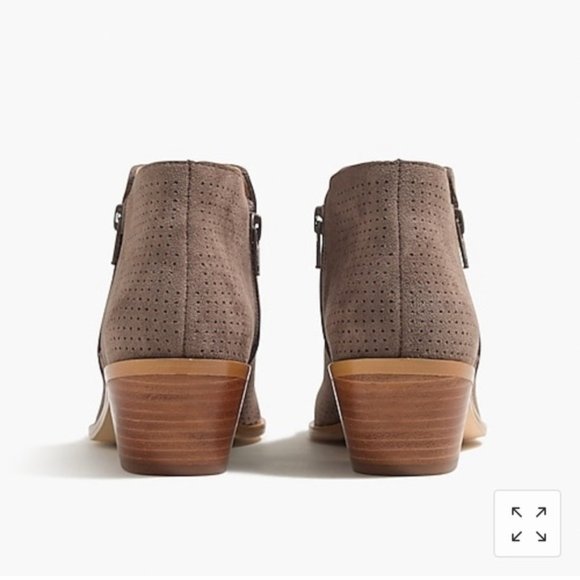 (NIB) J.Crew perforated Faux Suede Booties - 5 - Picture 2 of 4